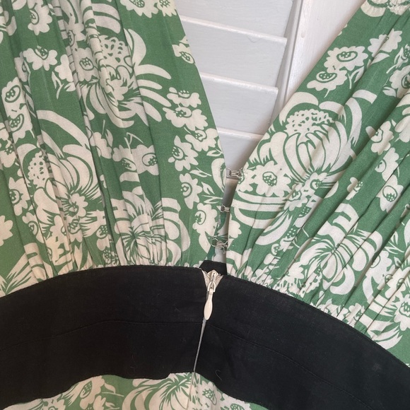 Trashy Diva green mums pinup rockabilly dress size 2 - Picture 8 of 8